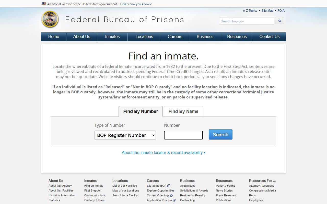 Federal inmate locator for Butler County federal custody searches
